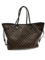 Louis Vuitton Neverfull Red Interior Tote MM Brown Canvas