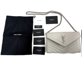 YVES SAINT LAURENT YSL Grain De Poudre Small Monogram wallet on Chain