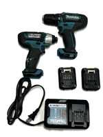 Makita Drill FD09 Impact Driver DT03 12V (2) Lithium-ion Battery 