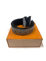 Louis Vuitton monogram Taurillon Silver/Black Size 100 Belt 