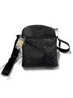 COACH 4009 Houston Flight Bag In Signature Leather Crossbody Gunmetal/Black