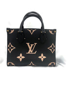 LOUIS VUITTON LV On The Go PM 2 Way Bag Monogram Empreinte Black/Beige Purse