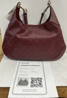 GUCCI Embossed Leather Hobo Bag