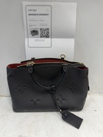 Louis Vuitton Empreinte Leather Zip Tote Black w/ Red Interior