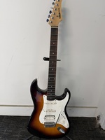 Carlo Robelli S-Style Electric Guitar Sunburst HSS Rosewood Fretboard