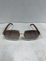 Cartier Wood Frame Sunglasses 