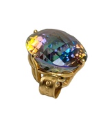  14K Large Multicolor Pearlescence Stone Charm 