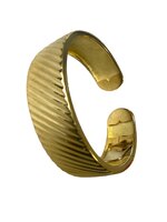  18k Gold Etched Cuff Bracelet 