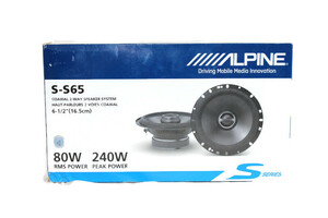 ALPINE Driving Mobile Media Innovation S-S65 Coaxial 2-Way Speaker System 6.5in