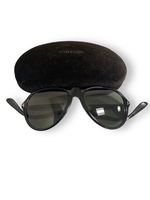 Tom Ford Dalton TF 381 01R Folding Matte Black Polarized Sunglasses