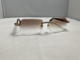  Cartier Buffs stainless steel and Buffalo horn sunglasses