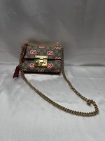GUCCI  GG Supreme Apple Padlock Shoulder Bag
