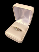 14k WG Solitaire Diamond Ring