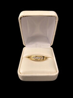 14k YG Diamond Band Wedding Mans Ring