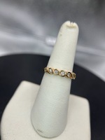  Rose Gold Fancy Twist Band With Diamonds 