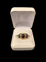 14k YG Multi-Colored Stone Unisex Ring