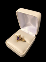 14k YG Marquise Purple Stone Ladies Ring