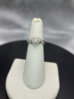  White gold wedding set fancy twist with diamonds 