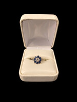 14k WG Flower Design Diamond Ring
