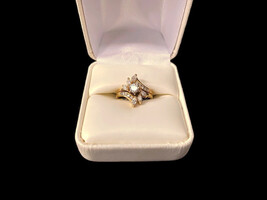  14k YG Diamond Wedding Ring Set