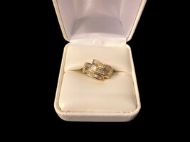  14k YG Princess Cut Diamond Ring