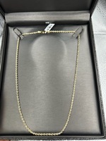 Two tone diamond cut rope chain 