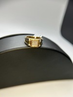 Gold two tone with princess cut diamonds 