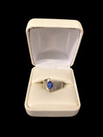 10k WG Star Sapphire Mans Ring
