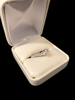 Sterling Silver Solitaire CZ Ladies Ring