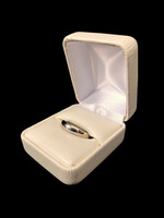 14k WG Plain Wedding Band Ring