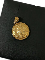  10k Yellow Gold Double Sided Jesus and Virgin Mary Charm 