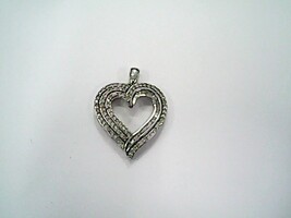 Diamond Heart Charm - 3.2grams10k white gold with .55ctw 