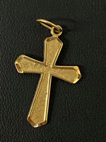  14k YG Cross Charm