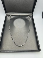 White Gold Rope Link Chain