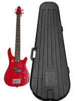 Rogue SX100B-RD Red Metallic Electric Bass Guitar with Black Hard Case