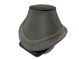  14k YG Double Circle Link Chain Necklace