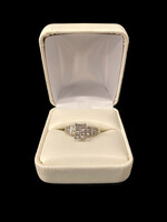 14k WG Princess Cut Engagement Ring