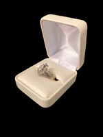 14k WG Marquise Womens Wedding Ring Set