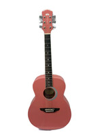 Luna Aurora Borealis AR BOR PNK 3/4 Acoustic Guitar, Pink Pearl