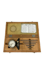 Spi Dial Depth Gage 20-710-0 0-10" Range with Extensions and Wooden Case 