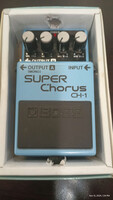  GUITAR PEDAL. BOSS CH-1. SUPER CHORUS. LIGHT BLUE. IN ORIGINAL . BOX