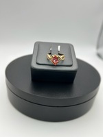  YELLOW GOLD MYSTIC PEACH TOPAZ RING 