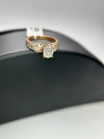 Rose gold oval diamond ring 