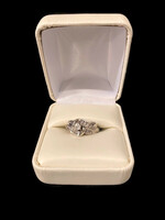  14k WG Unique Style Engagement Diamond Ring