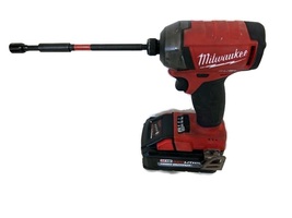 Used Milwaukee 1/4 Hex Hydraulic Driver with M18 Battery 