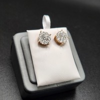  .94ctw Diamond Cluster Style Studs 