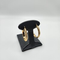  10 Karat Gold Diamond Cut Hoops