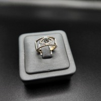  Ladies Micropave Diamond Evil Eye Ring 