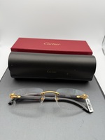Cartier Rimless White Buffalo Horn Frames with clear lens 