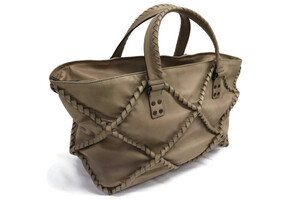 BOTTEGA VENETA - Brown Italian Plonge Leather Tote Bag